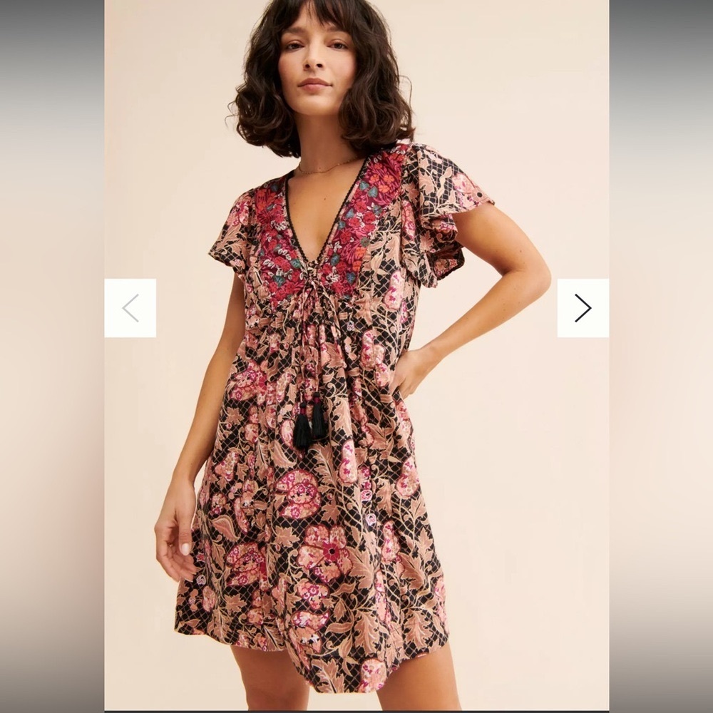 Anthro Floral Printed Tunic Dress